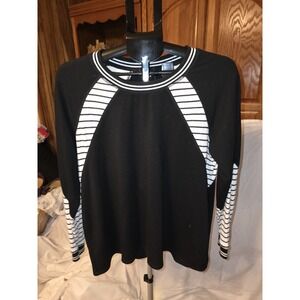 Maurices Black & White Sweater Size XXL 24"PTP. Lagonlook, Cottagecore,Y2k.